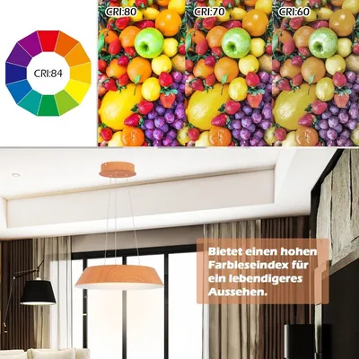 Image de Plafonnier à économie d'énergie de plafonnier de LED de 21W avec le cadre en métal de grain de bois naturel