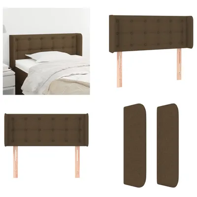 Produktbild von vidaXL Kopfteil mit Ohren Dunkelbraun 83x16x78/88 cm Stoff - Kopfteil - Kopfteile - Bett-Kopfteil - Bettkopfteil