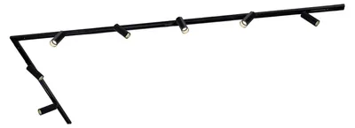 Image de Ledvion systeme rail LED 3m monophase Noir 7 spots blanc chaud