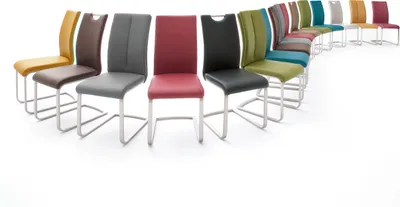 Produktbild von Paulo Schwingstuhl, Griffloch, Edelstahlgestell, Polyurethan braun