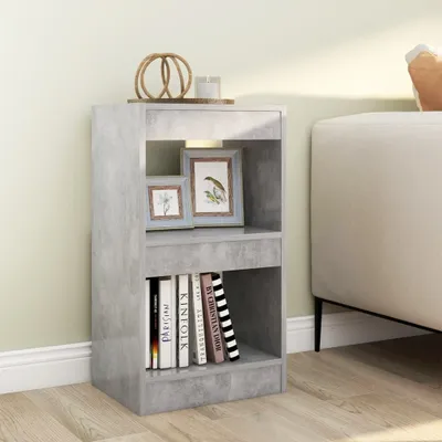Image de Maison Exclusive - Bibliothèque/séparateur de pièce gris béton 40x30x72 cm