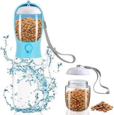 Produktbild von Famanu Trinkflasche für Hunde 550 ml - BPA-frei, tragbar, grün