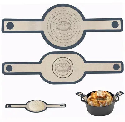 Image de Lot de 2 tapis de cuisson en silicone réutilisables pour cocotte en fonte