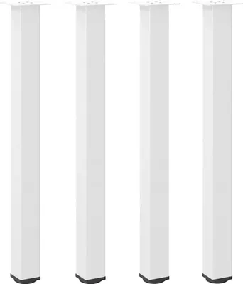 Obrázok produktu pre vidaXL Nohy barového stola 4 ks. Biela oceľ 90-92 cm