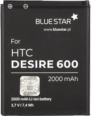 Produktbild von Bluestar Akku Ersatz kompatibel mit HTC Desire 600 606t 606w 608 608t 2000 mAh Batterie Handy Acuu PREMIUM BO47100 35H00209-04M