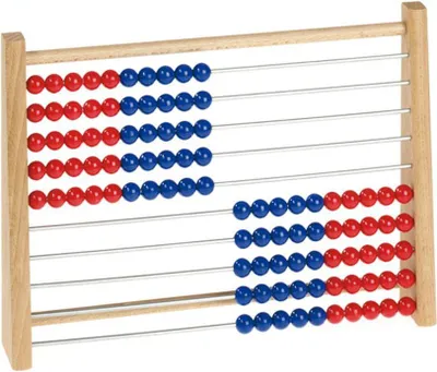 Produktbild von Betzold Schüler-Rechenrahmen ZR bis 100, Farbe: rot/blau