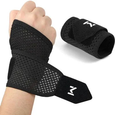 Productafbeelding van Polsbandage, verstelbare duimbrace, voor polsverstuikingen, peesschedeontsteking of sport, linker- of rechterhand (zwart)