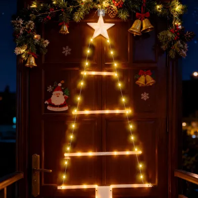 LED-Kerzenleuchter, warmweiß, Metall, 1 Stück, Weihnachtsdeko