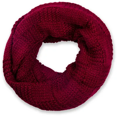 Produktbild von styleBREAKER Uni Strick Loop Schal mit Patentmuster, Uni Feinstrick Schlauchschal, Winter Strickschal 01018152