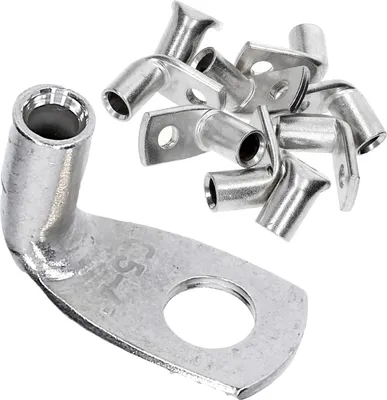 Produktbild von 10 Stück Kalitec KA08-L5 Handelsübliche Rohrkabelschuhe gewinkelt 4mm² M5 I ohne Sichtloch I 90° I Germany