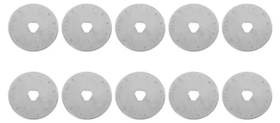 Ersatzmesser 45 mm, 10 Stück, rotierende Klingen aus Stahl
