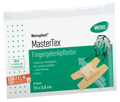 Produktbild von Weroplast MasterTex Fingergelenkpflaster 7,5 x 3,8 cm, 10 Stk/Pkg