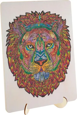 Image de Puzzle en bois Lion, 140 pièces.