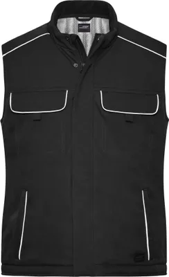 Produktbild von Workwear Softshell Padded Vest - SOLID - black, Gr. 4XL