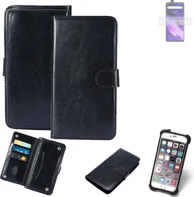 Produktbild von K-S-Trade 360° Hülle kompatibel mit UMIDIGI S5 Pro schwarz Kunstleder Case BookCase WalletCase Kunstlederederhülle Handyhülle, Rundumschutz Bumper