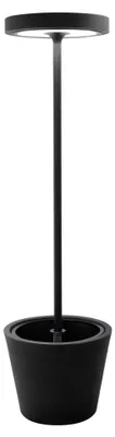 Immagine prodotto di Poldina Reverso Solar L Nera - Lampada a led da terra solare e ricaricabile 11,7W - Piantana da esterno e interno H.156cm