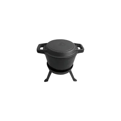 Produktbild von Gusseiserner Jagdkessel 5,0 l mit Grillpfanne 2 in 1 KINGHOFF KH-1732