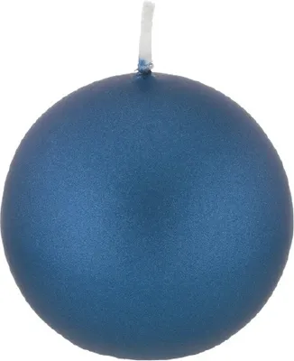 Produktbild von Kugelkerzen Royalblau mit Metalleffekt (Metallic Matt), Ø 15 cm, 2 Stück