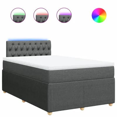 Produktbild von vidaXL Boxspringbett mit Matratze Dunkelgrau 120x190 cm Stoff