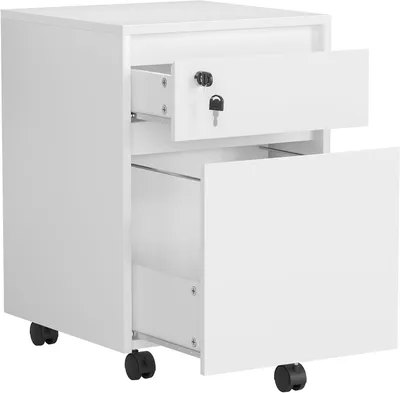 Produktbild von Rollcontainer mit Schubladen – Mobiles Archivschrank – Organisationshilfe für das Homeoffice – Mit 5 Rollen – 40 x 40 x 57 cm
