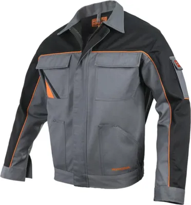 Produktbild von Arbeitsjacke Sicherheitsjacke JACKE Grau Arbeitsschutzjacke (PROF-G-J) Gr. 60