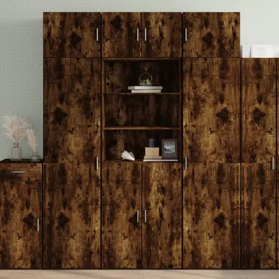 Produktbild von vidaXL Highboard Räuchereiche 70x42,5x185 cm Holzwerkstoff