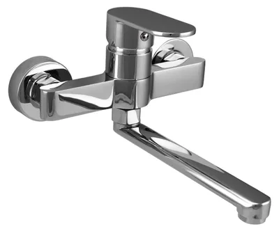 Immagine prodotto di Miscelatore da cucina a parete, finitura cromata, bocchetta da 20 cm, modello Casa CR-1420-CS, marca Aquanello