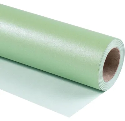 Productafbeelding van Cadeaupapier, saliegroen, mat, parelmoer effect, 43,2 cm x 10 meter