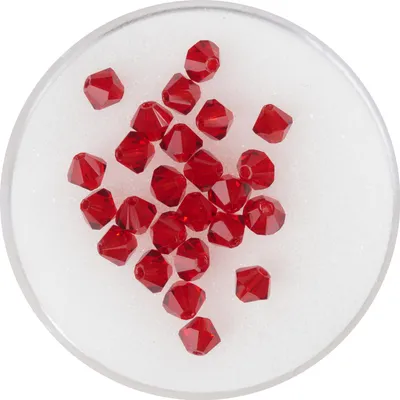 Produktbild von Glasschliffglitzerperlen, 4 mm, 25 Stück Siam