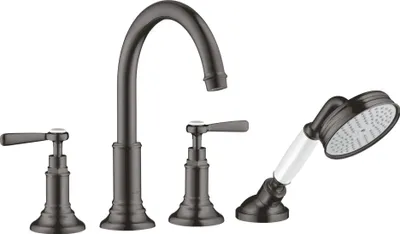 Produktbild von 4-Loch Fliesenrandarmatur AXOR MONTREUX DN 15 m Hebelgr. brushed black chrome brushed black chrome