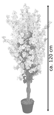Immagine prodotto di Ciliegio Pianta Artificiale Albero Fiore di ciliegio Tronco in vero legno Decorazione d'interni Deco 120 cm Decovego