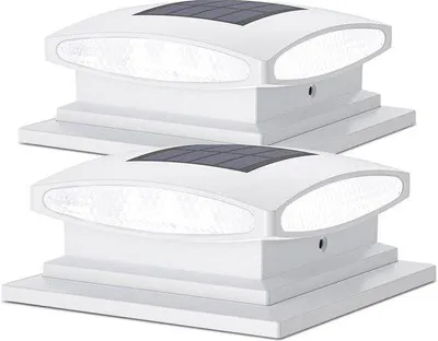 Produktbild von Wasserdichte Solarlampen Set 2 weiß für Gartenzaun
