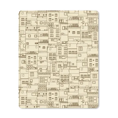 Produktbild von MuchoWow® Mauspad Mousepad Muster - Haus - Skyline 19x23 cm - Mousepads - Maus Mat - Pad - Mausunterlage - Mauspads - Spielen