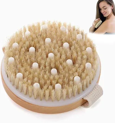 Produktbild von Naturhaar-Bürste für den Körper - Verbessert die Lymphflussfunktion