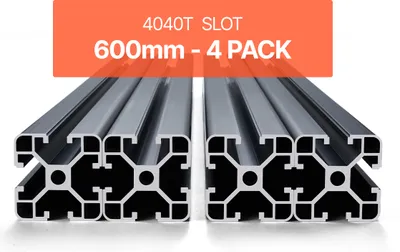 Zdjęcie produktu dla VEVOR 4-częściowy zestaw profili do wytłaczania aluminium 4040 z rowkiem teowym 600 mm, profil szczelinowy do drukarki 3D, maszyny CNC do majsterkowania, grawerowania laserowego, czarny