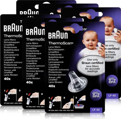 Produktbild von Braun ThermoScan Schutzkappen 40 Stück - Für Thermoscan Thermometer (6er Pack)