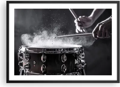 Produktbild von Gerahmtes Poster - Schwarzer Rahmen - Trommel Staub Trommel - 70x50 cm - Wand Bild - Wanddeko - Wandbilder - Kunstposter - Wandposter - Bilderrahmen - Bilder - Kunstdruck - Wandbild - P2BAA70x50-4313