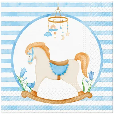Image de Serviettes 33x33 cm - Pastel Dream Blue