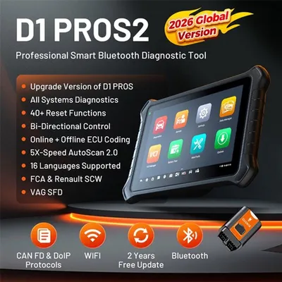 Zdjęcie produktu dla Skaner diagnostyczny - wyświetlacz 10,1 cala - kodowanie ECU - Bluetooth - uniwersalny