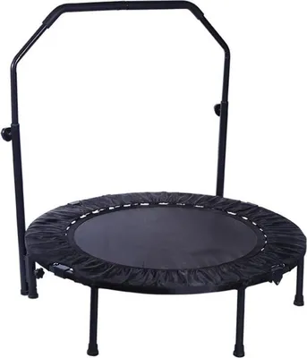 Produktbild von Livista Fitness Trampolin – Ø122 cm – Verstellbarer Griff – Rutschfeste Saugnäpfe – Leistungsstarke Federn – Max. 150 kg
