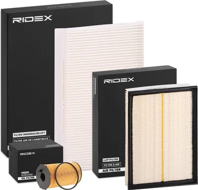 Produktbild von RIDEX Filterset Inspektionspaket Filtersatz für LAND ROVER Range Rover Sport (L320) Discovery IV (L319) Discovery III (L319)