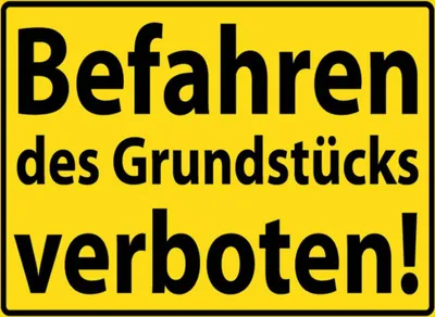 Produktbild von vianmo Holzschild 30x40 cm Befahren Grundstück verboten