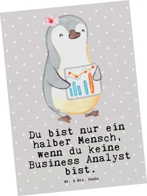 Produktbild von Mr. & Mrs. Panda Fotokarte Business Analyst Herz - Grau Pastell - Geschenk, Kunstkarten, Ansichtskarten, Ansichtskarte, Postkarte, Postkarten, Grußkarte