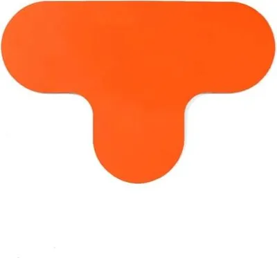 Produktbild von T - Stück  -  Anti - Rutsch  Orange  18 x 12 cm Anti - Rutsch - Bodenaufkleber - Orange - Anti - Rutsch - Polyvinyl chloride (PVC) - 0,78 mm - Innenbereich - DME931