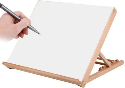Immagine prodotto di Tavola da disegno in legno regolabile per studenti e bambini - Tavolo da disegno per la pittura - Tavola con cavalletto