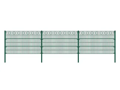 Produktbild von Doppelstabmattenzaun MORATA Raute Höhe: 160 cm / Länge: 20 m ohne Eckpfosten I Gartenzaun, Mattenzaun