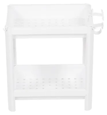 Immagine prodotto di Omgoods - Portaoggetti multifunzionale per il bagno, bianco