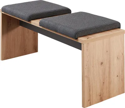 Produktbild von Bank Esszimmerbank MEMPHIS 130 cm mit 2 Klemmkissen Artisan Eiche