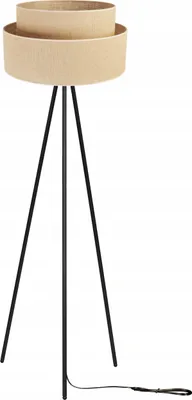 Image de Lampadaire à trois pieds, abat-jour en métal, 45 cm