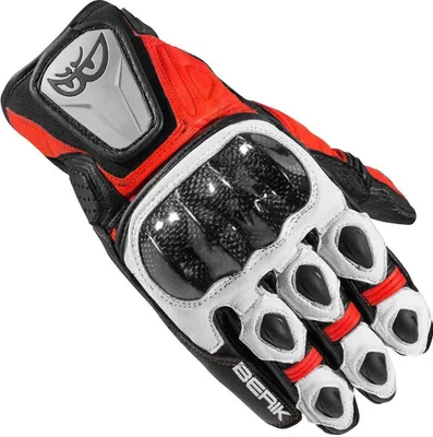 Zdjęcie produktu dla Rękawice motocyklowe Berik Namib, czarny/biały/czerwony, 2XL